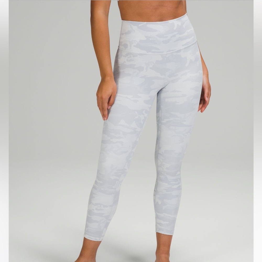 Lululemon wonder under high rise ribbed crop 23” leggings